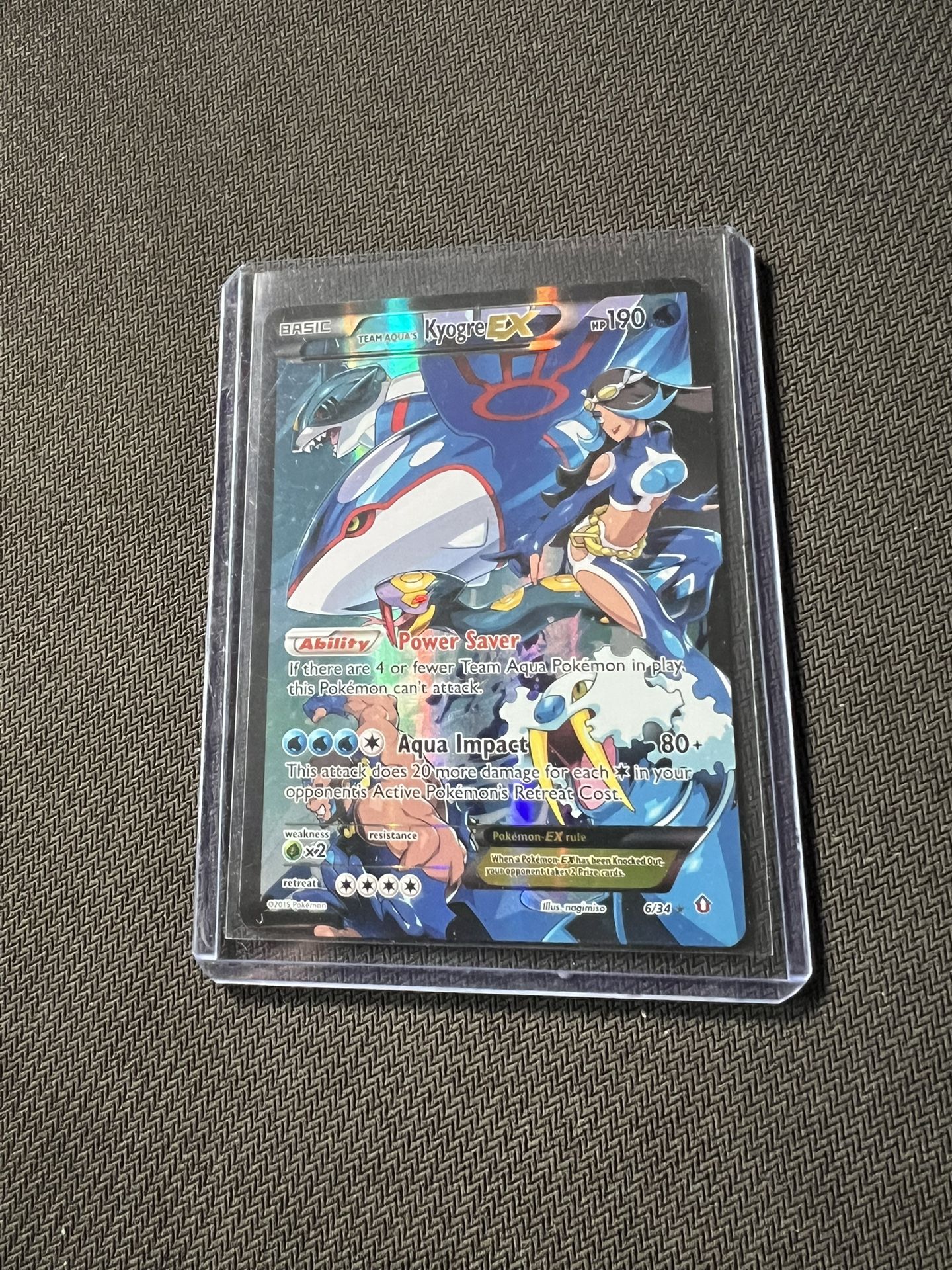 Pokemon Cards Double Crisis Team Aqua’s Kyogre EX