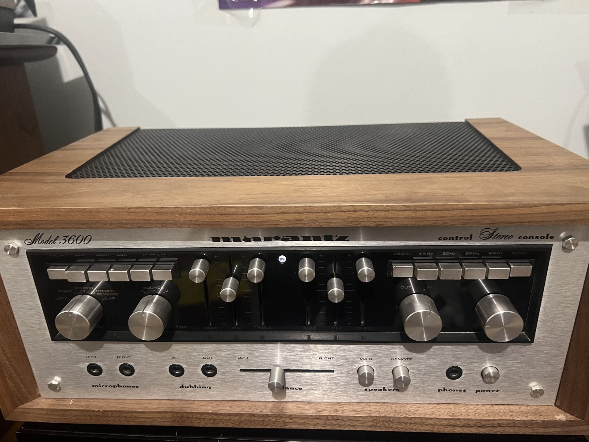 Marantz 3600 Preamp With New Wood Cover