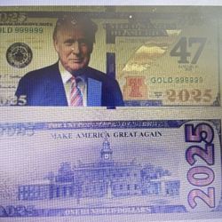 3 Gold  Foil 47th  Pres. Commutative  Bills