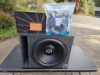 NVX 15" Subwoofer With Amp And Wiring Kit NEW