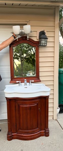 Sink ,Mirror . Light all  included