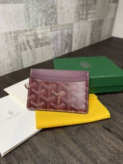 Burgundy Goyard Saint-Sulpice Card Holder