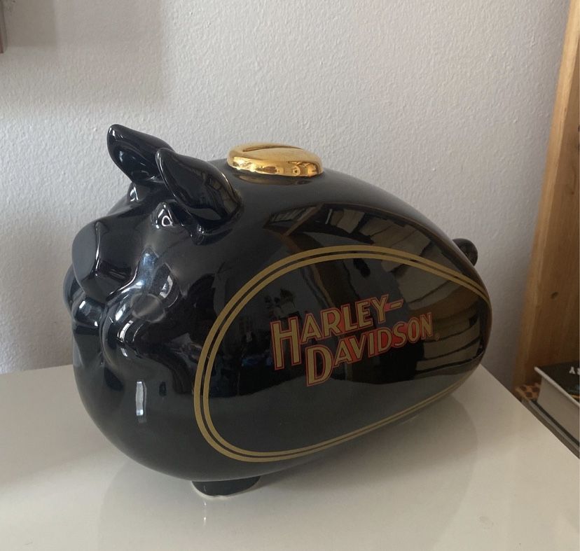 Vintage Harley Davidson Piggy Bank 