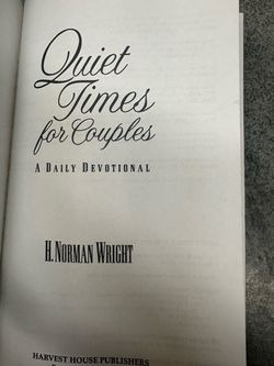 Quiet Times For Couples A Daily Devotional By H. Norman Wright Hardcover