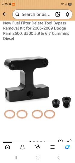 Cummins Diesel filter bypass rig
