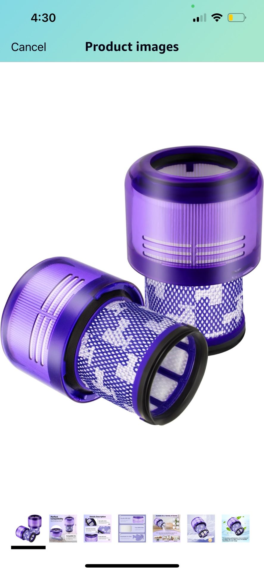 Filter Replacement for Dyson V11 Animal, V11 Torque Drive Detect Cordless Vacuum x 6