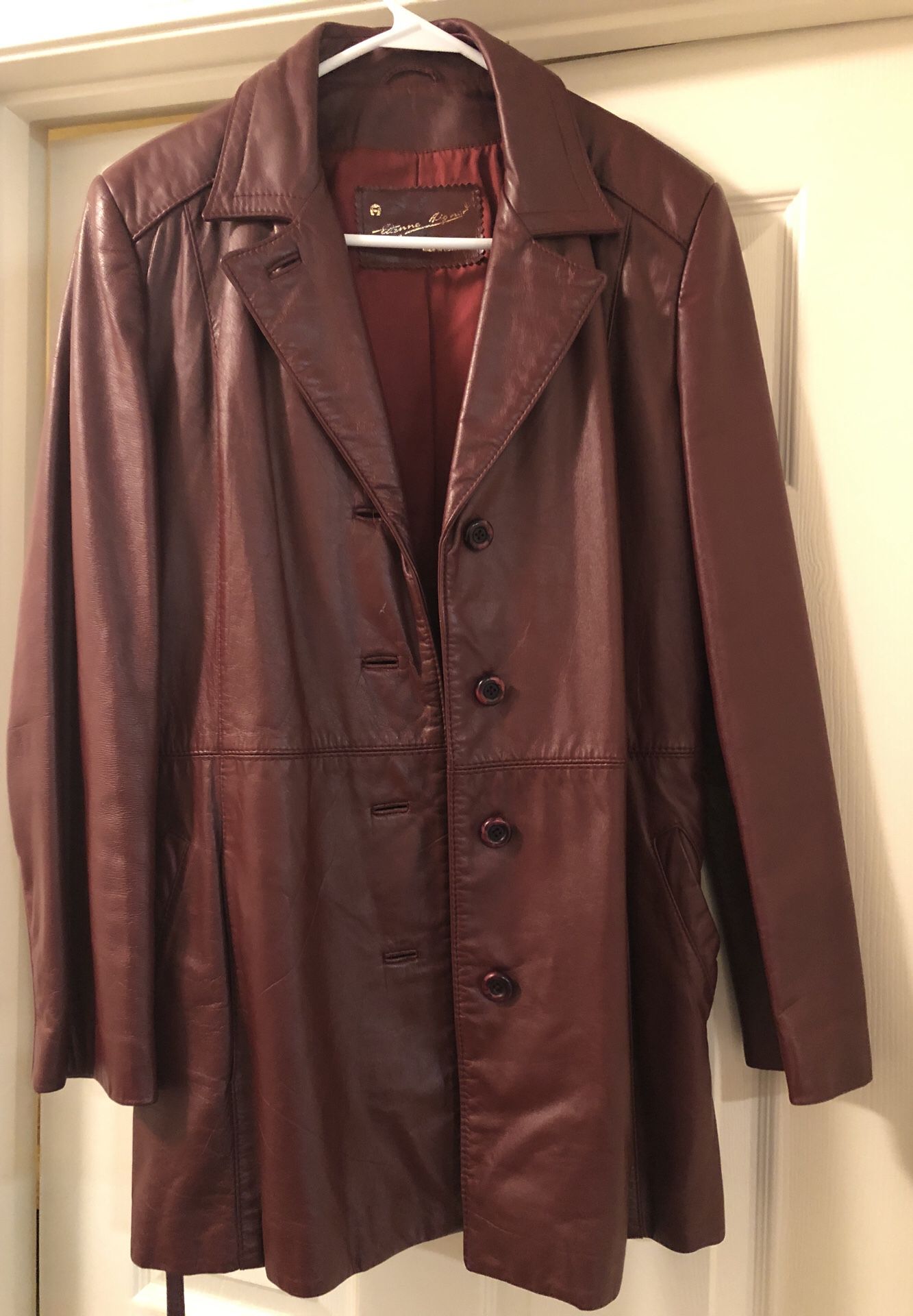 Vintage Etienne Aigner Leather Coat
