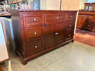 Seven Drawer Buffet in Merlot Finish