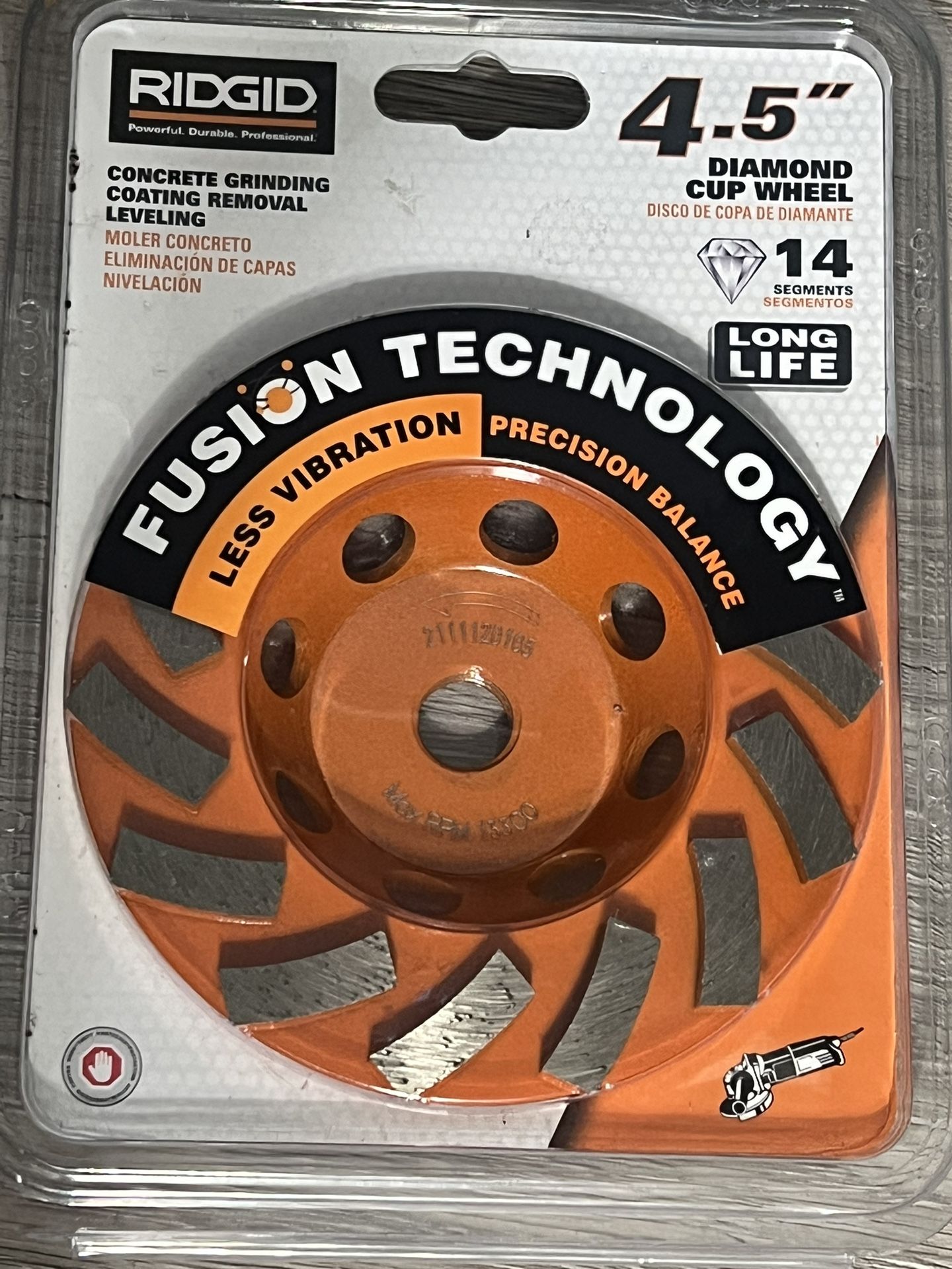 RIDGID 4.5 in Turbo Segment Diamond Cup Wheels