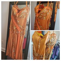 Orange Beledi Belly Dance Dress
