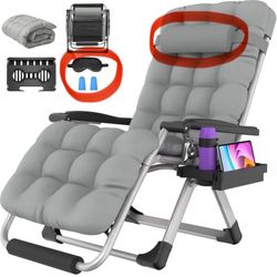 Oversized Zero Gravity Chair, 29In XL Outdoor Recliner Chair #R5-195