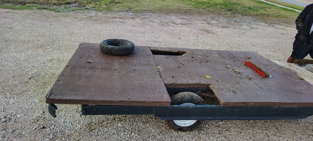 Wooden Flat Trailer 