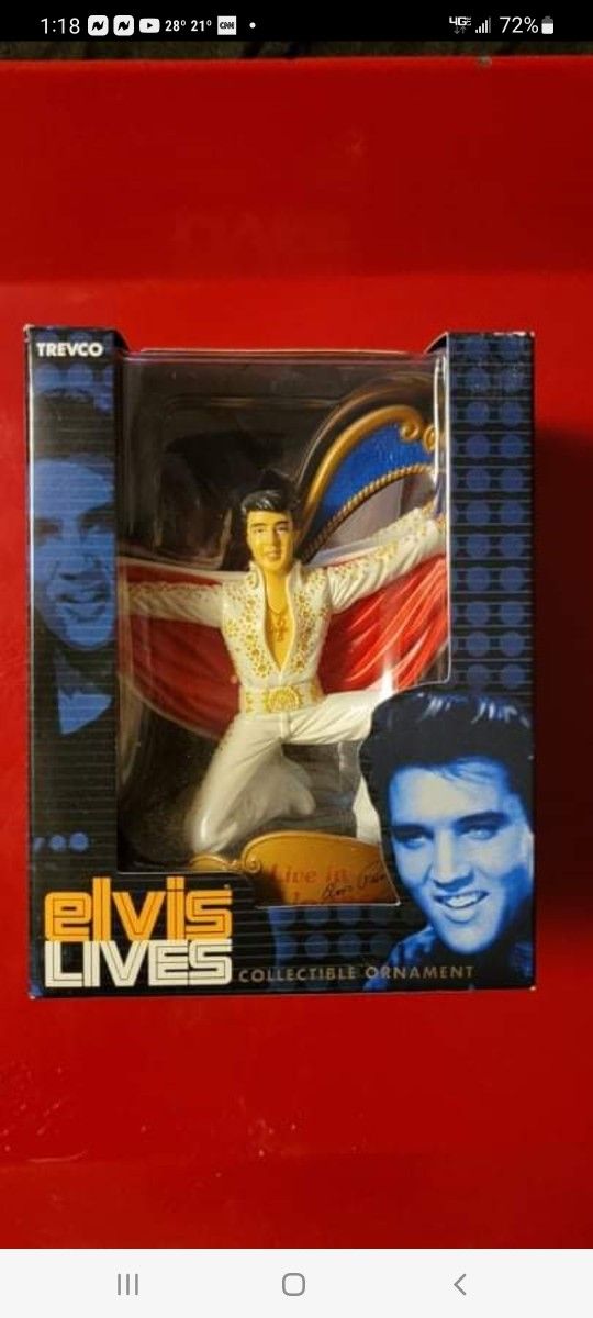 Elvis LIVES Collectable Ornament/Jumpsuit/New
