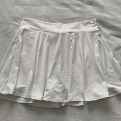White Fabletics Tennis Skirt