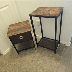 Rustic Industrial Side Tables