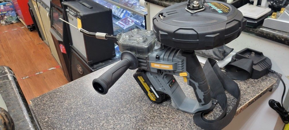 Like NEW mint - Rock Rocker Cordless Fish Tape PRO Wire Threading Tool 20v 4AH Brashless