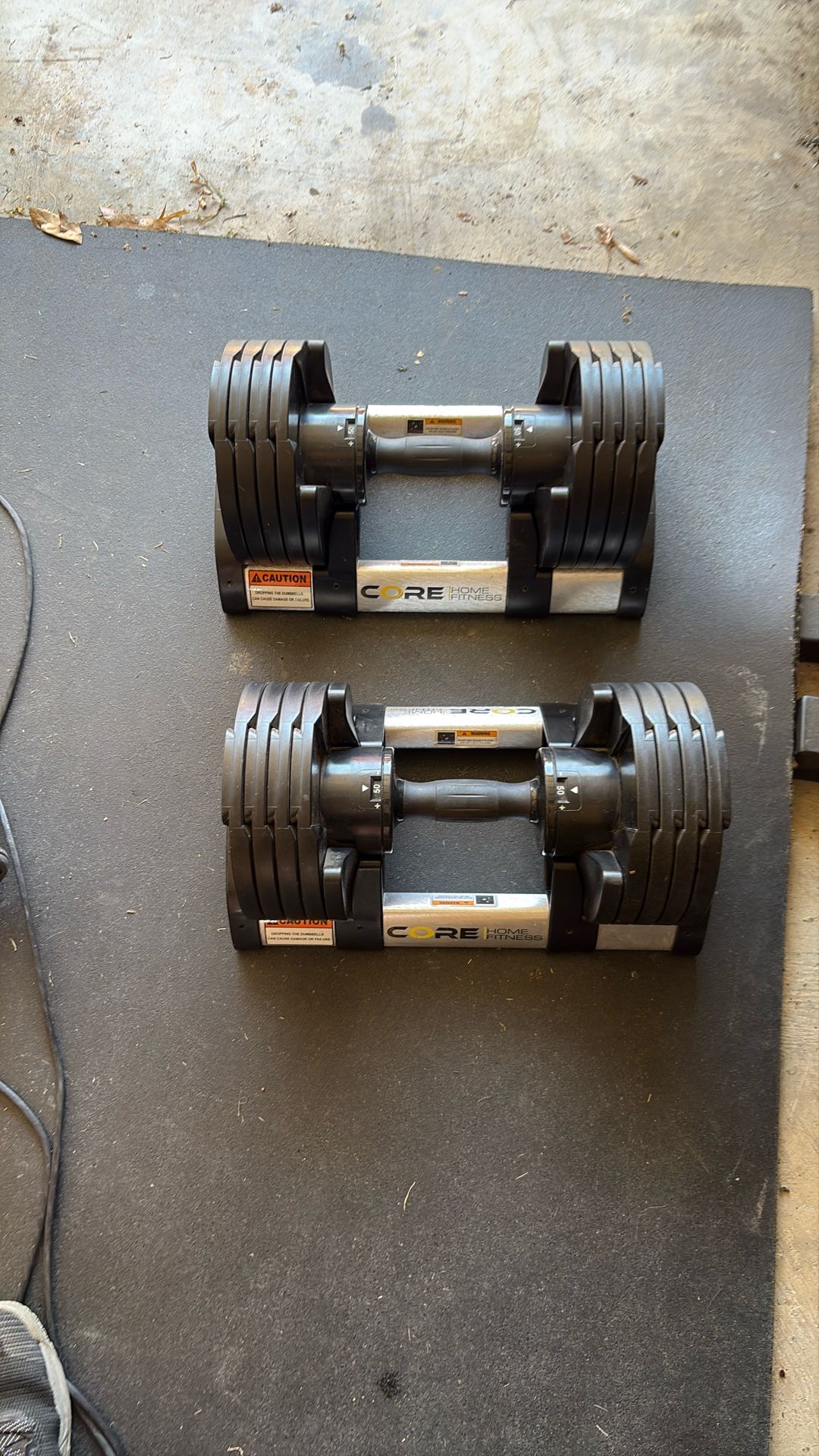 Core Home Fitness Adjustable 5-50 Lb Dumbbell Set