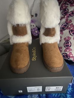 Style & Co Women’s Boots,Brown and size#8