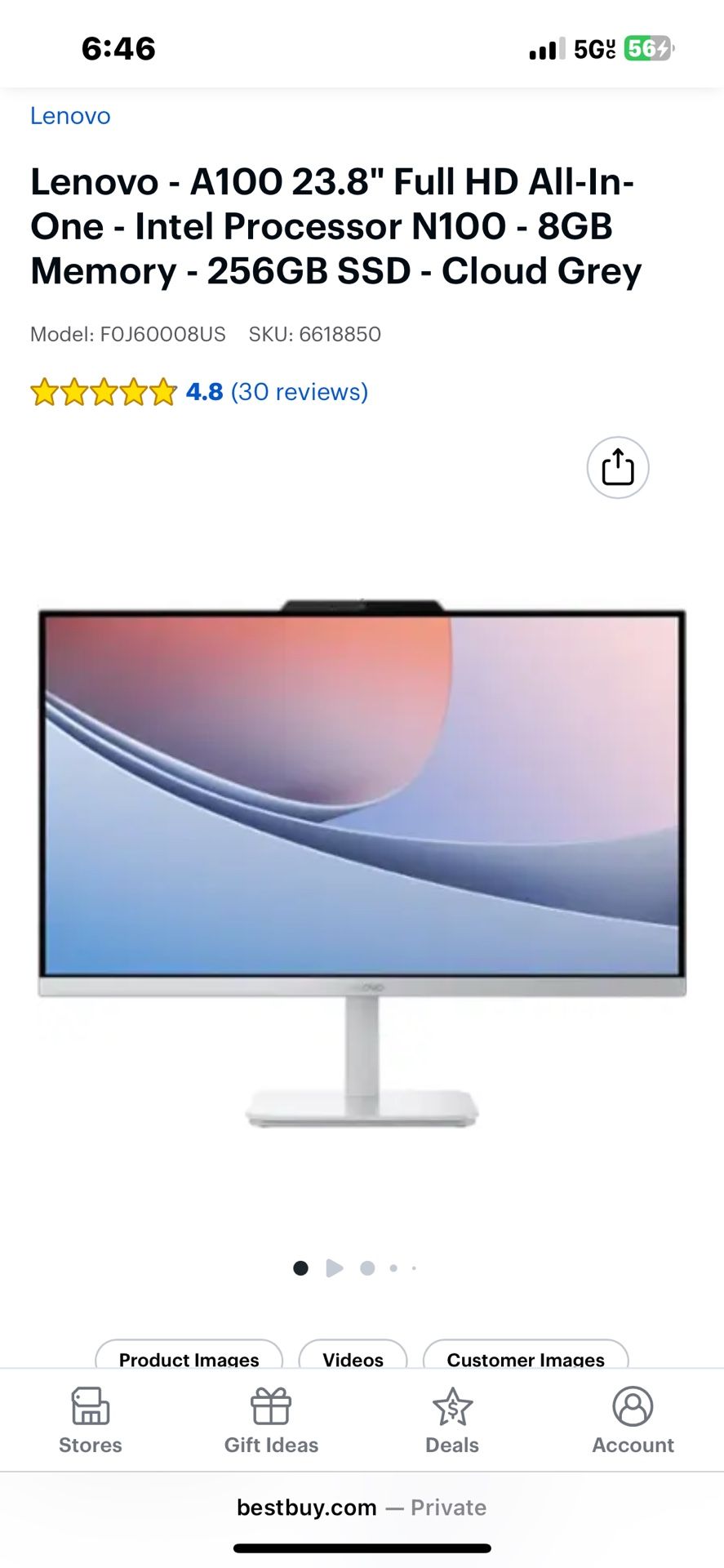 Lenovo A100 Wireless Desktop Computer