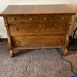 Tiger Oak Chest Of Drawers $400