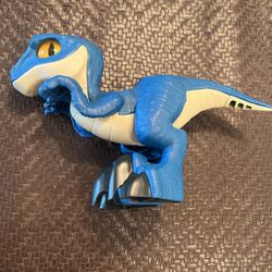 Imaginext Jurassic World Baby Raptor Dinosaur Blue Mattel