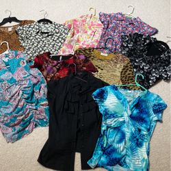 bundle of 10 ladies blouses