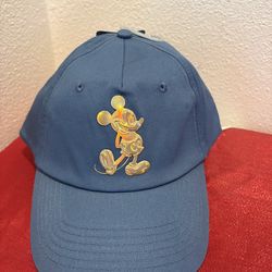 Brand New Blue & Gold Disney Mickey Hat - one size - Simi Valley