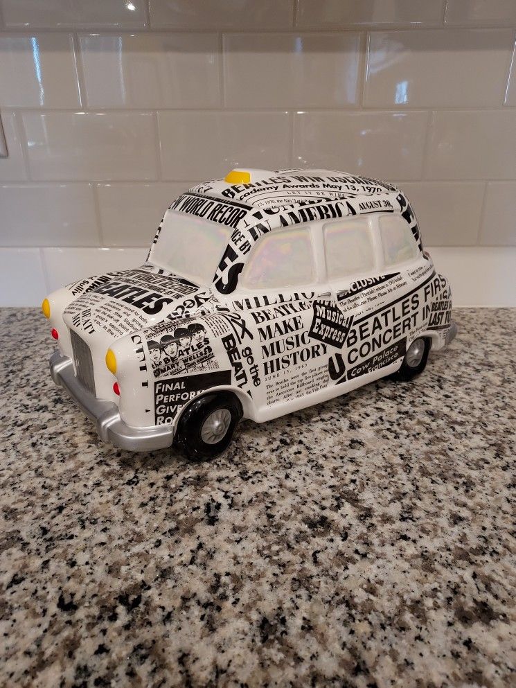 The Beatles Newspaper Taxi Limited Edition Cookie Jar