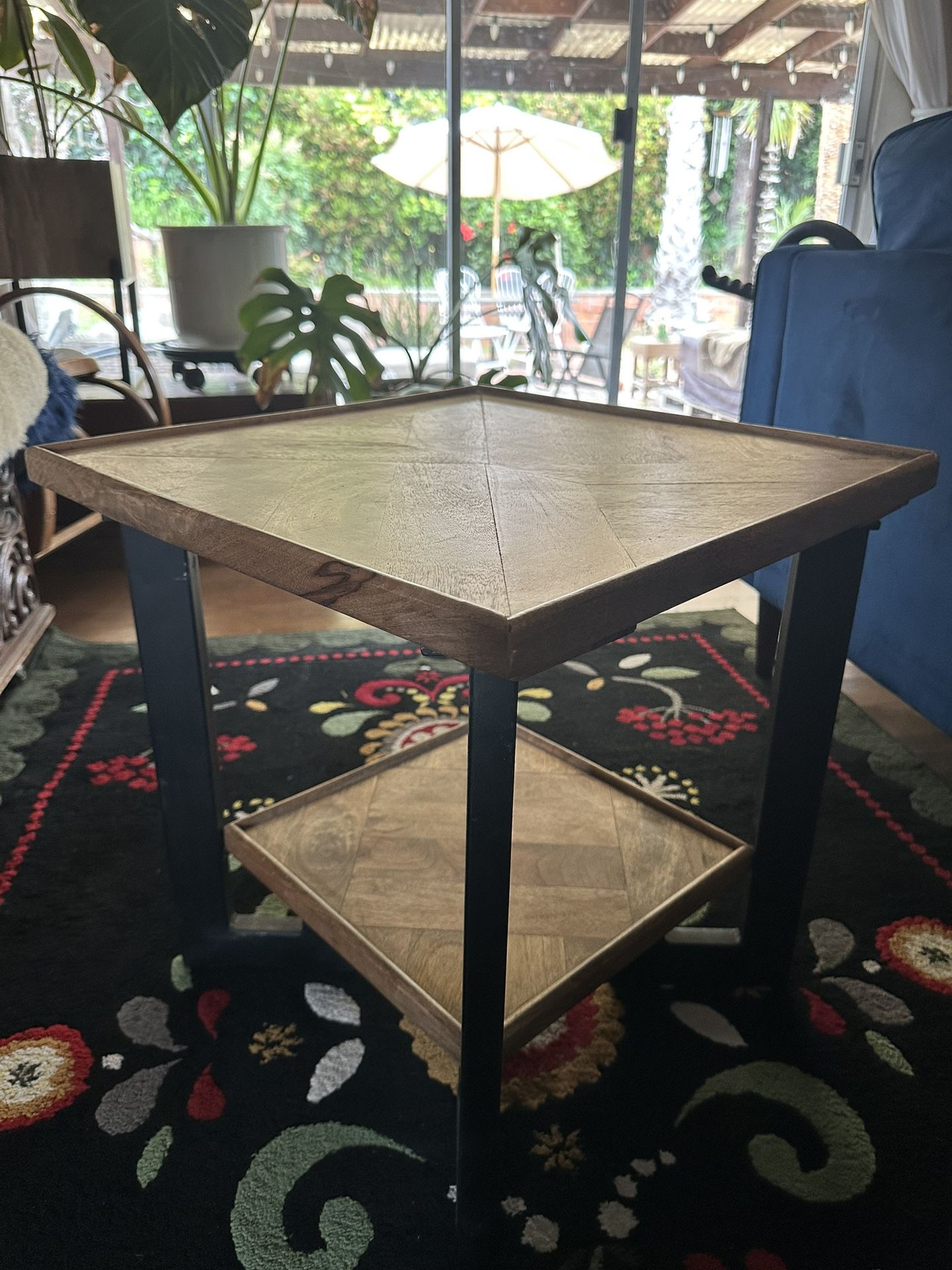 Wood & Iron Side Table 