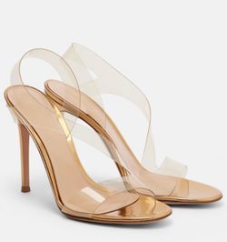 Heels Gianvito Rossi gold pvc