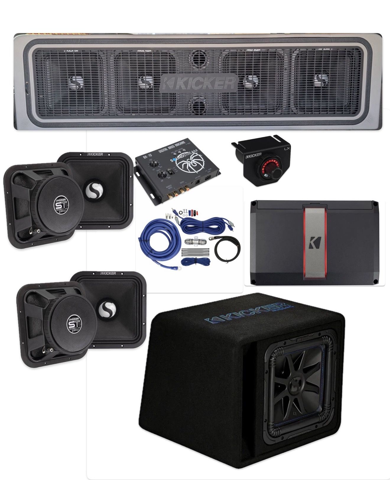 NEW FULL VOICE AND BASS PACKAGE KICKER AUDIO 