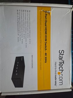 StarTech 4-Port Dual HDMI KVM Switch 4K 30Hz