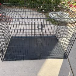 48” Double Door Collapsible Wire Dog Crate
