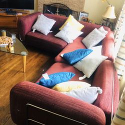 Red Sofa Couch Like New