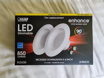 Feit CELEDR6/927/2 90+ CRI 75W Bulb, 2 Count (Pack of 1), Soft White