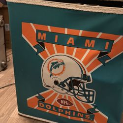 Vintage Laundry Basket Miami Dolphins 