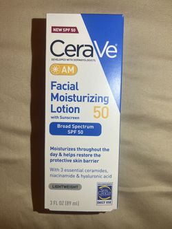 Cerave Facial Moisturizing Lotion With 50 SPF Lotion 3 Oz