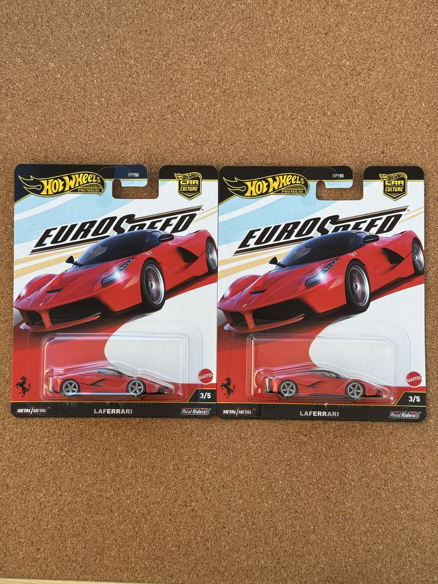 Hot Wheels Premium Car Culture Euro Speed LaFerrari - Lot Of 2
