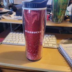 Rare HTF Starbucks Nestle Holiday Tumbler 2020 Redglitter Snowflakes Pine