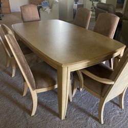 Dining Set 2 captain Chairs, Four Straight Back Chairs