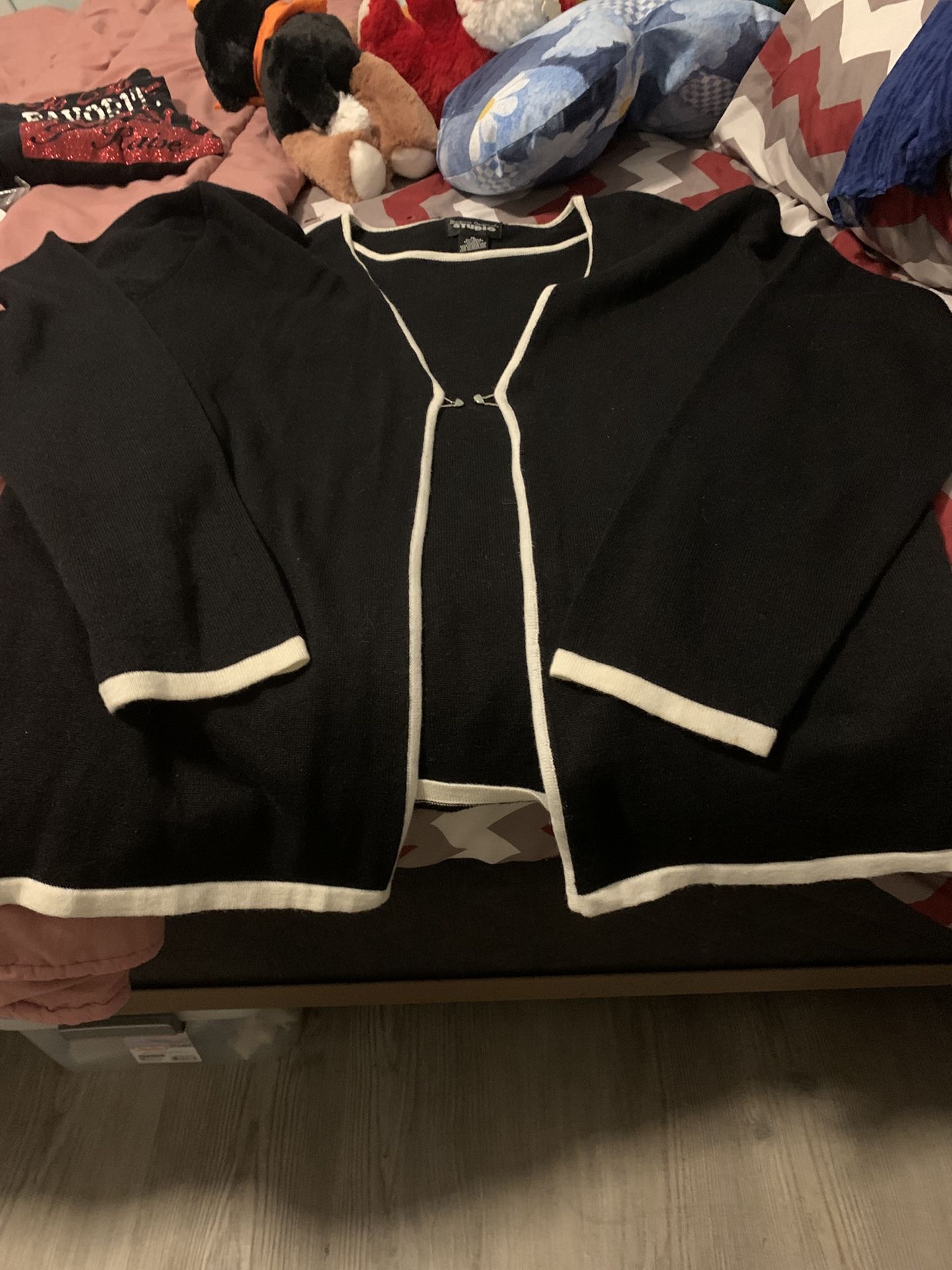 Studios Black Shirt/jacket Together Size Large