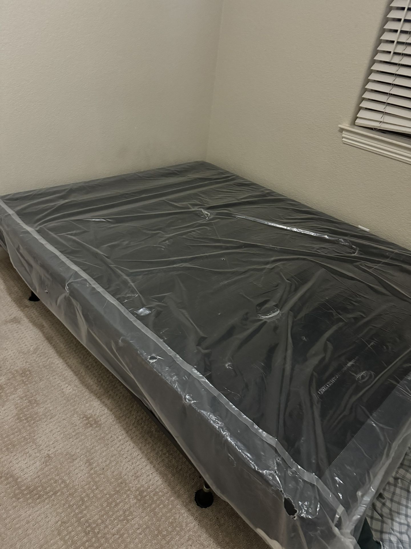 Queen Size Box Spring & Metal Frame