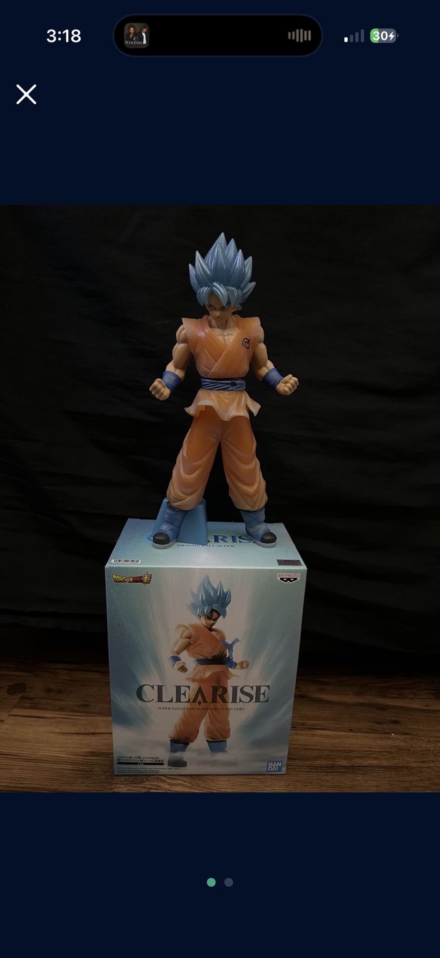 Banpresto Dragon Ball Super CLEARISE Super Saiyan God Son Goku