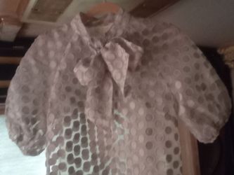 Ted Baker sheer blouse light gray color, excellent quality brand new