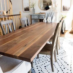 Large Walnut Dining Table