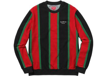 Supreme Vertical stripe pique crewneck