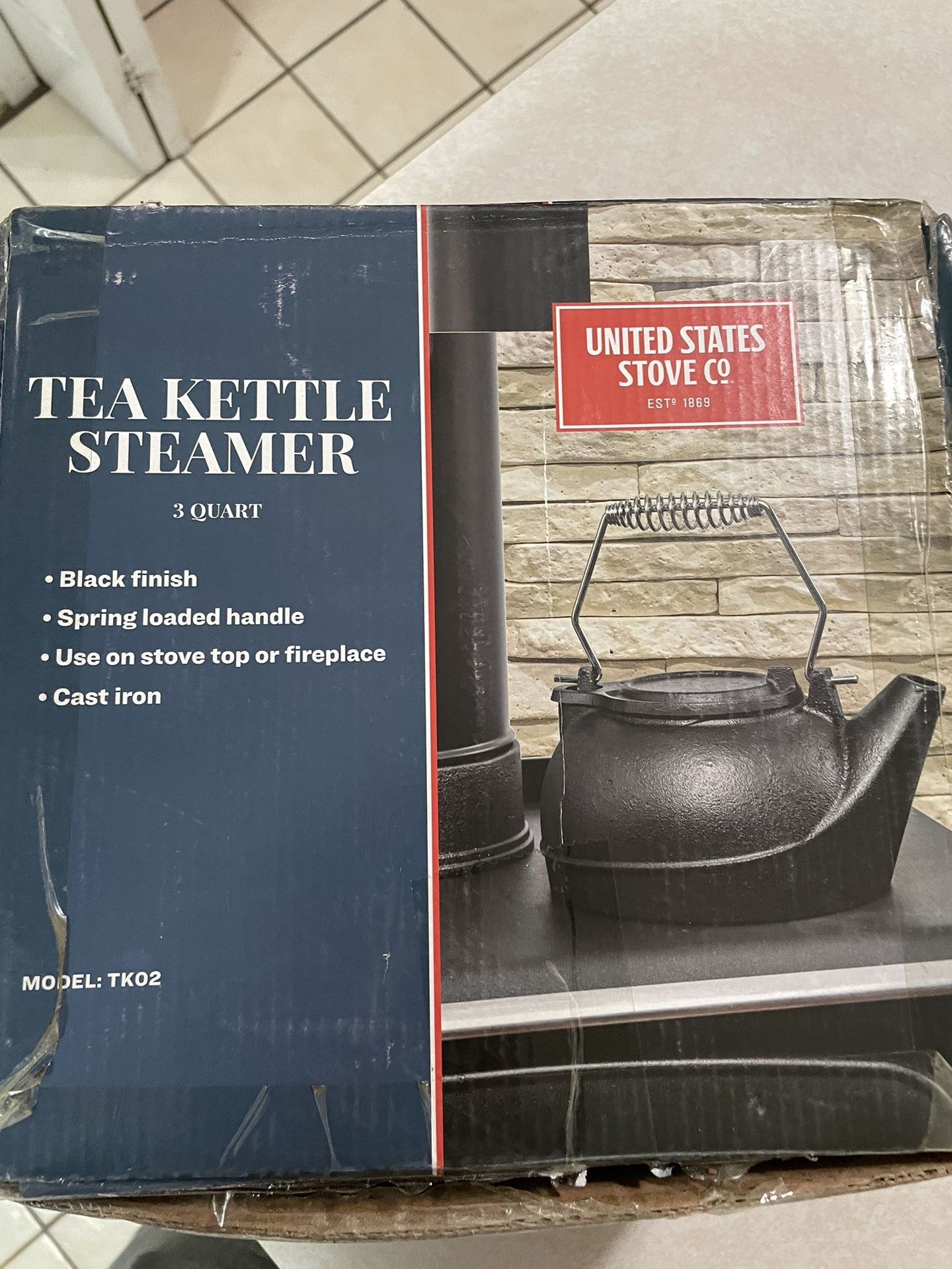 CAST IRON 3 QT TEA KETTLE