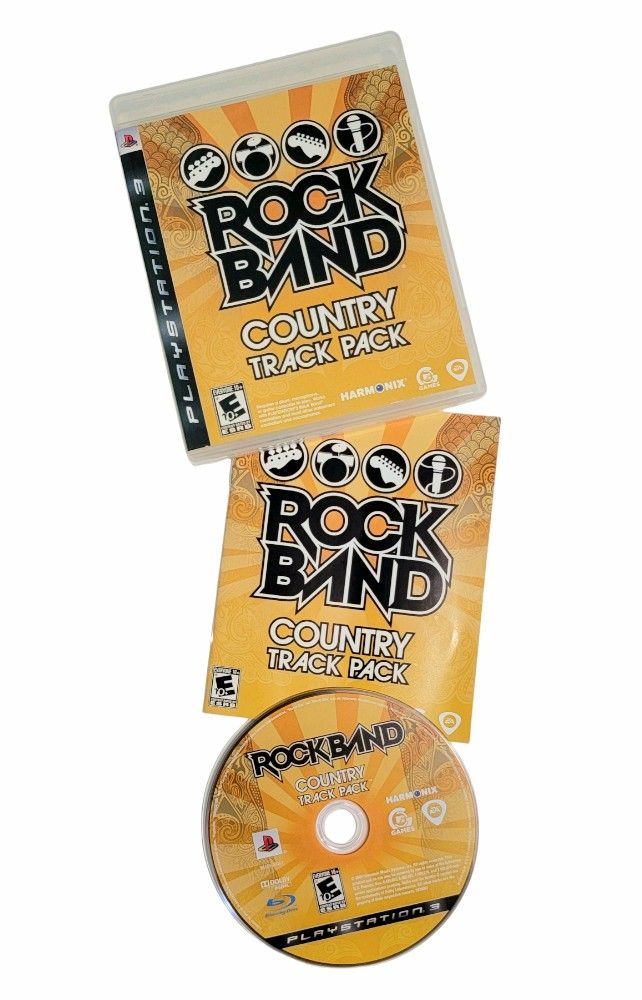 Rock Band: Country Track Pack PS3 Music Video Game PlayStation 3 Complete Manual