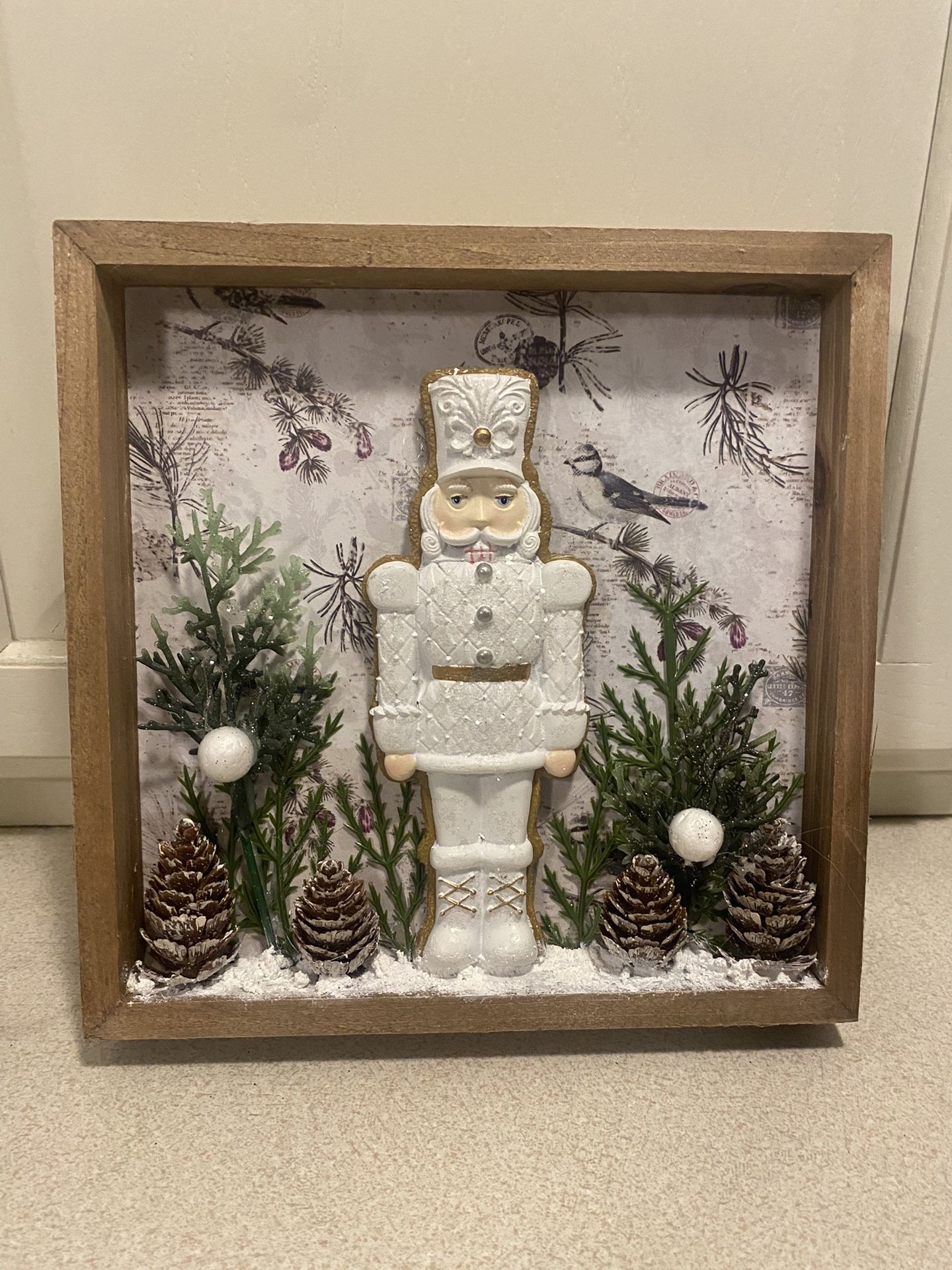 7.5x7.5” 3D Christmas Nutcracker Shadow Box