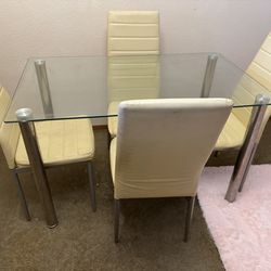 Dining table chairs